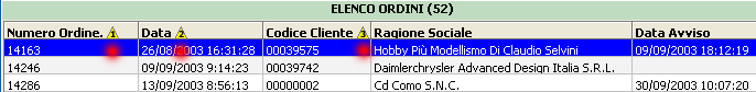 Ordinamento griglia.