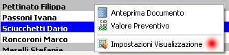 Impostazione visualizzazione.