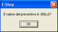Valore del Preventivo.