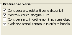 Preferenze varie.