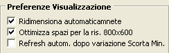 Preferenze visualizzazione.