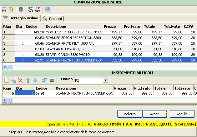 Ordine B2B.