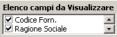 Elenco campi.