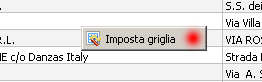 Impostazione griglia.