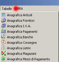 Gestione tabelle.