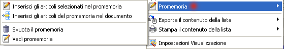 Promemoria.
